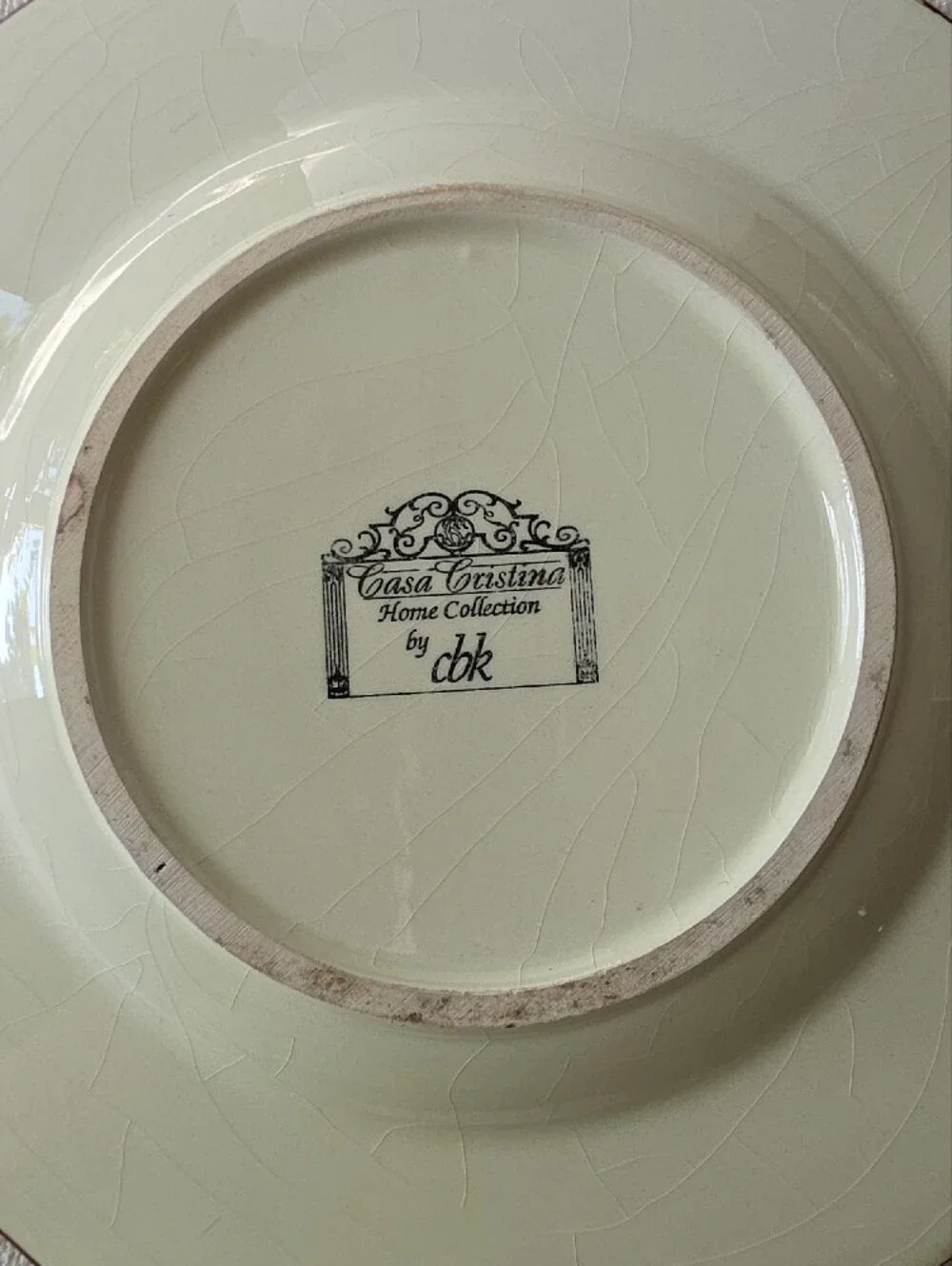 Casa Cristina Home Collection By Cbk Vintage Plate